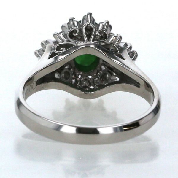 pt900リングダイヤモンド翡翠0.31ct pt900リングダイヤモンド翡翠0.31ct