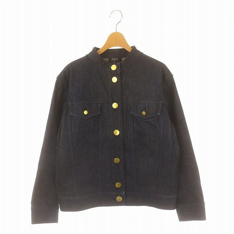 アーペーセー A.P.C. ノーカラー金ボタンデニムジャケット