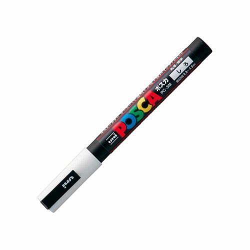 まとめ 三菱鉛筆 水性ペン ポスカ 細字 白 PC3M-1 ×30セット