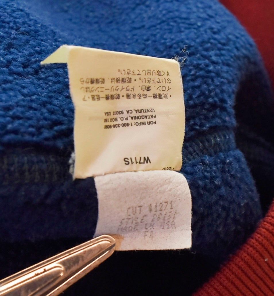 パタゴニア PATAGONIA 90s 90's 90年代 94年製 USA製 シェルド パタゴニア PATAGONIA 90s 90's 90年代 94年製 USA製 シェルド