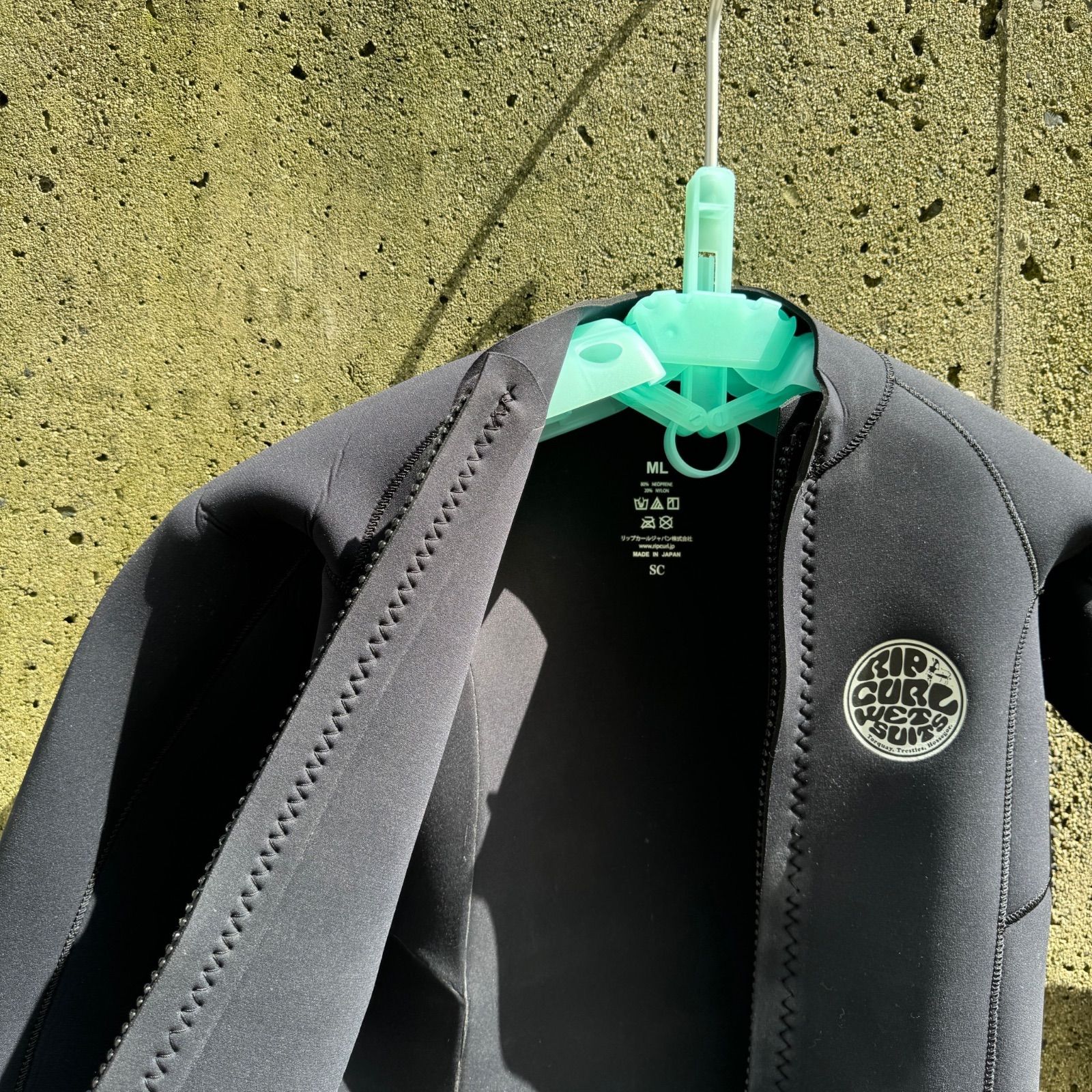 極美中古 リップカール RIPCURL 長袖タッパー 2mm サーフィン MLサイズ 