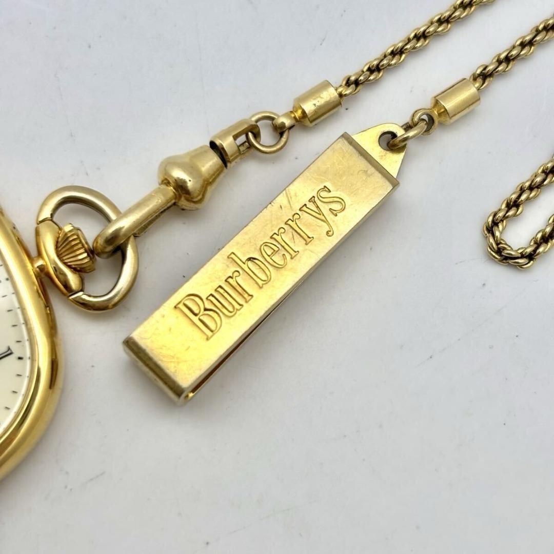 新品電池】Burberrys バーバリー 懐中時計 ゴールド シチズン