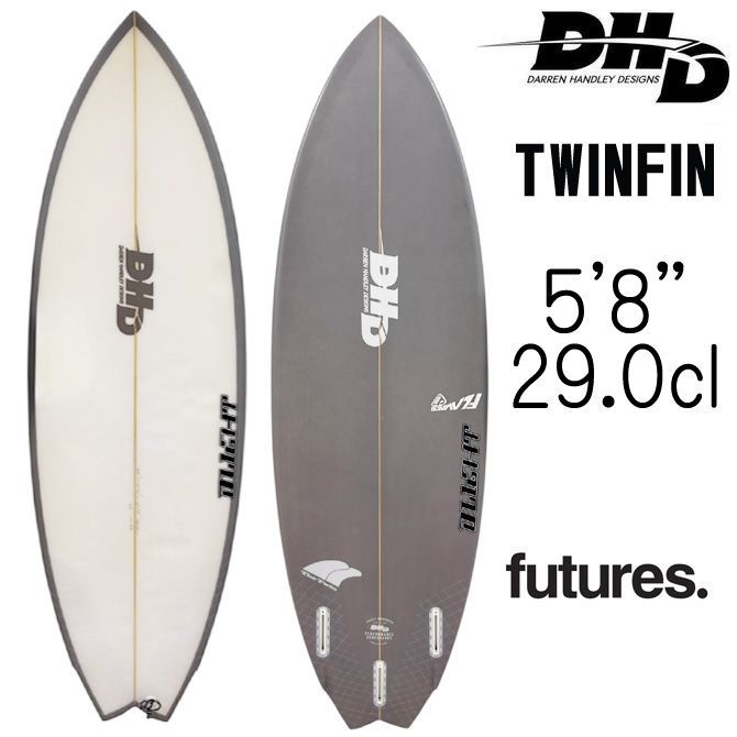 中古】ダレンハンドレー サーフボード ツインフィン モデル 5'8