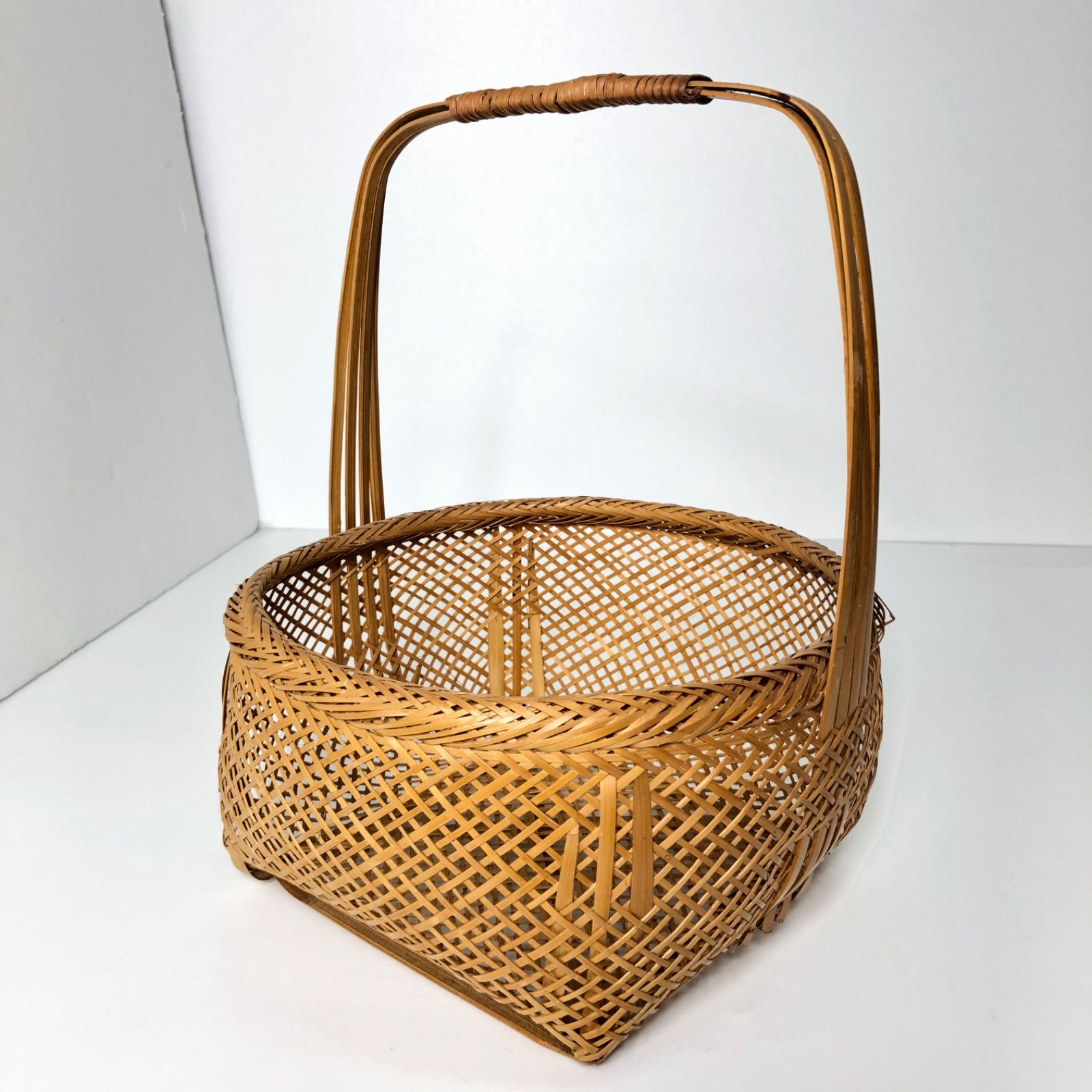 5個セット 古道具 竹籠 竹細工 竹かご 花籠 花かご 昭和レトロ