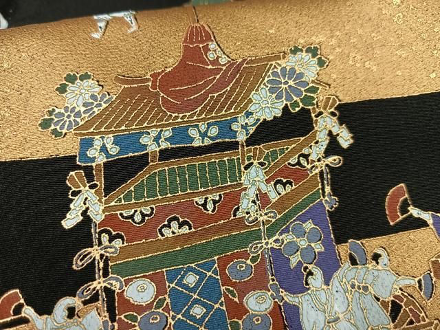 B14週末限定価格！☆USED美品☆ 「2L」 金彩 黒留袖6点セット 別誂黒留袖正絹比翼付金彩加工 1198］黒留袖 道長鳳凰文 比翼