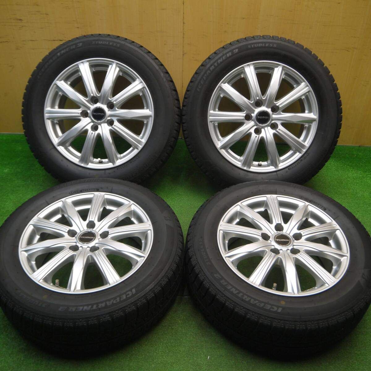 キレイ 21年 スタッドレス 205|60R16 ブリヂストン アイスパートナー2 BALMINUM バルミナ 16インチ PCD114.3|5H 5010810Hス