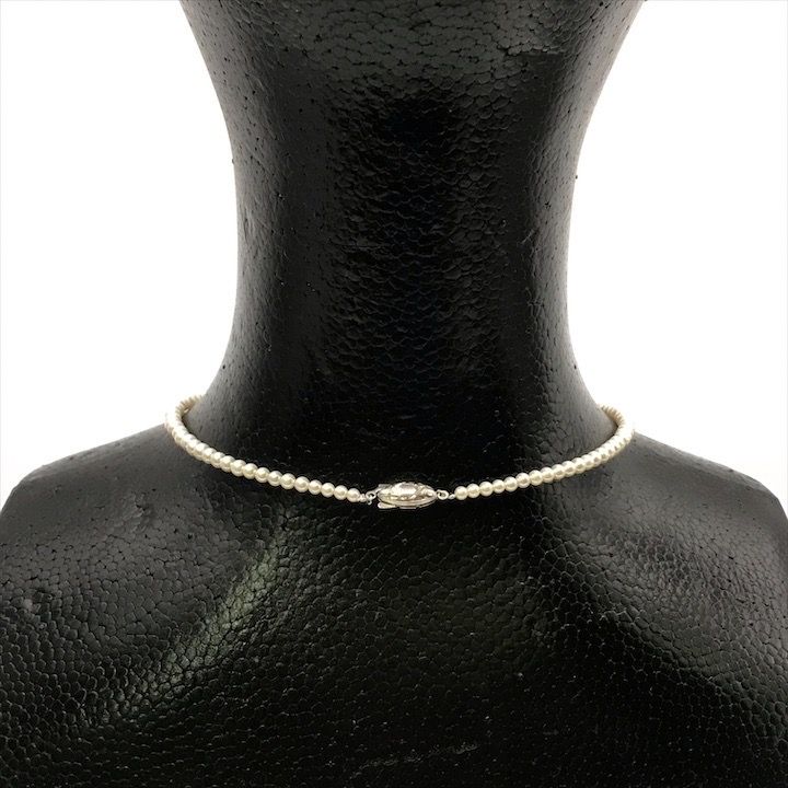 ✨美品✨ アコヤ真珠 ネックレス パール シルバー刻印 40cm 8mm 照り強 超美品 あこや真珠 パール シルバー刻印 最大8mm 照り抜群
