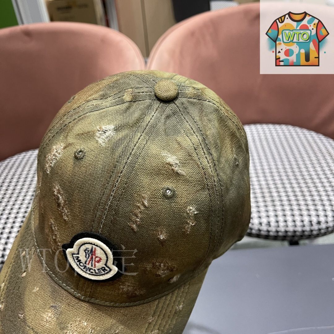 今日特価】Moncler 早秋 破れ ベースボールキャップ - メルカリ