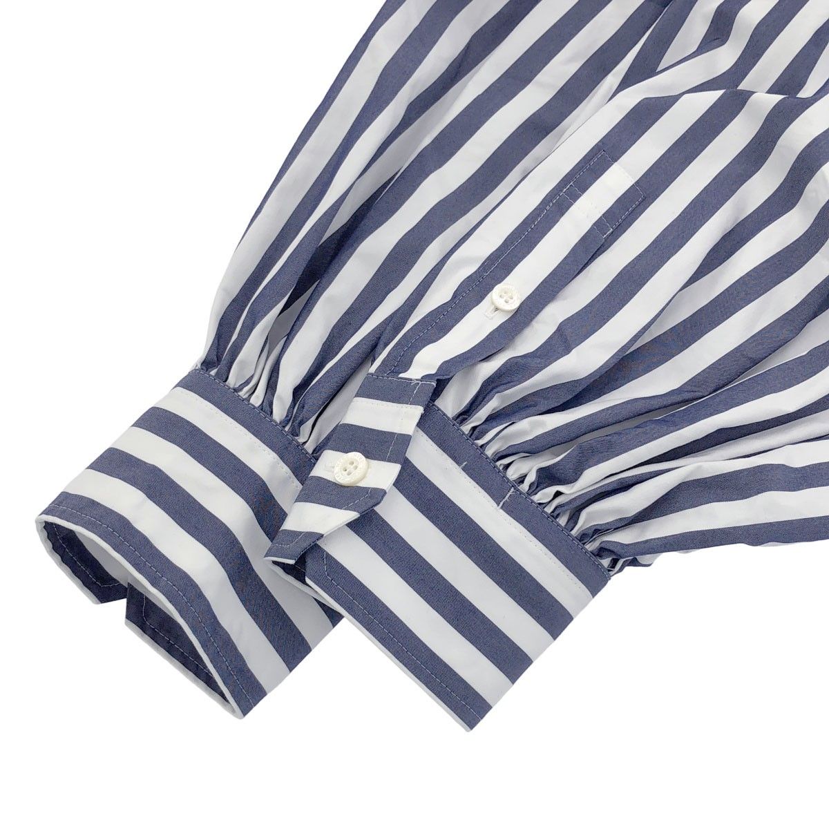 HYKE ハイク 22SS T/C STRIPED GATHERED DRESS ストライプ