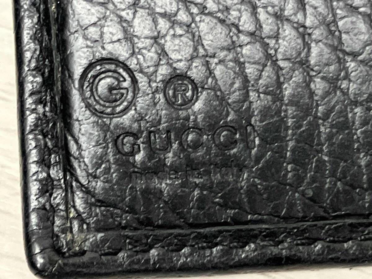 GUCCI グッチ インターロッキングG 615525・2184 注文 二つ折り財布 黒
