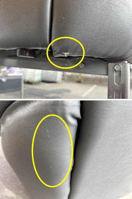 本革張り グレー