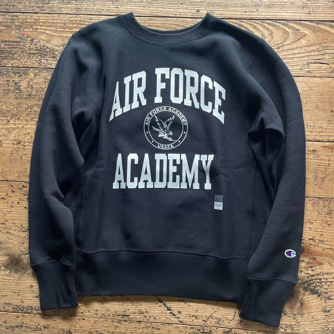 新品　25年秋冬　青単タグ　チャンピオン　リバースウィーブ　USAFA　黒　XL 新品 25年秋冬 青単色タグ チャンピオン リバースウィーブ USAFA 黒