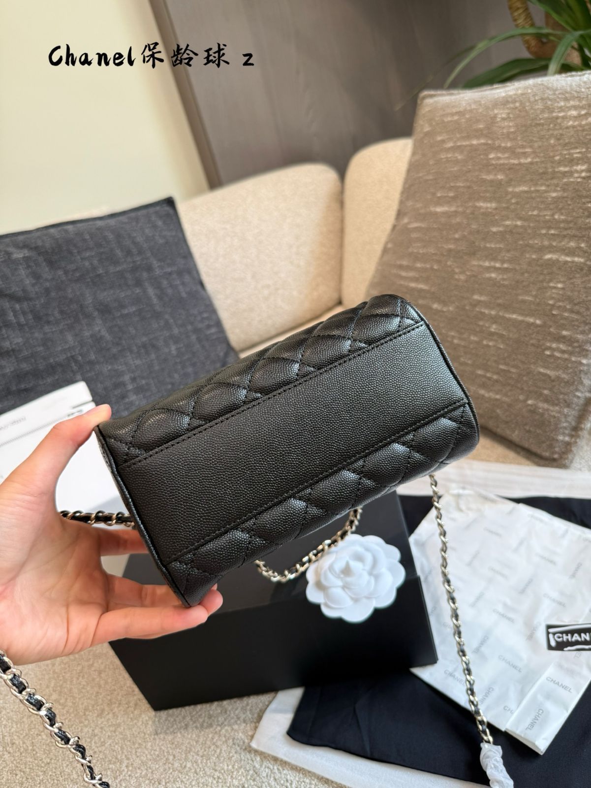 今日特価】Chanel 25P ボウリングバッグ ハートラバー