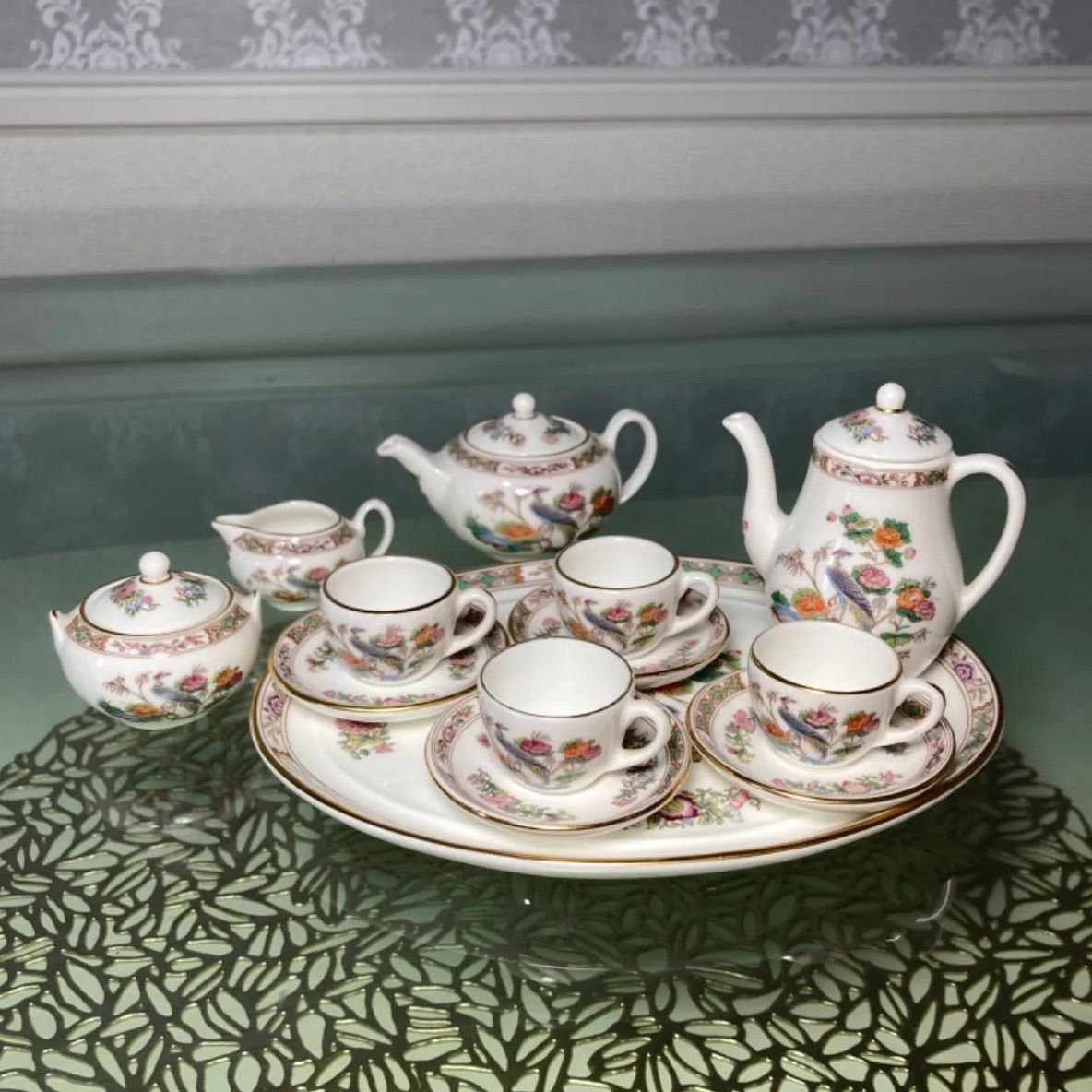 WEDGWOOD ウェッジウッド クタニクレーン ミニチュア ティーセット