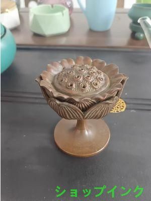 銅 細工 蓮華香炉 茶道具 香道具 装飾品 工芸品 美術品 置物