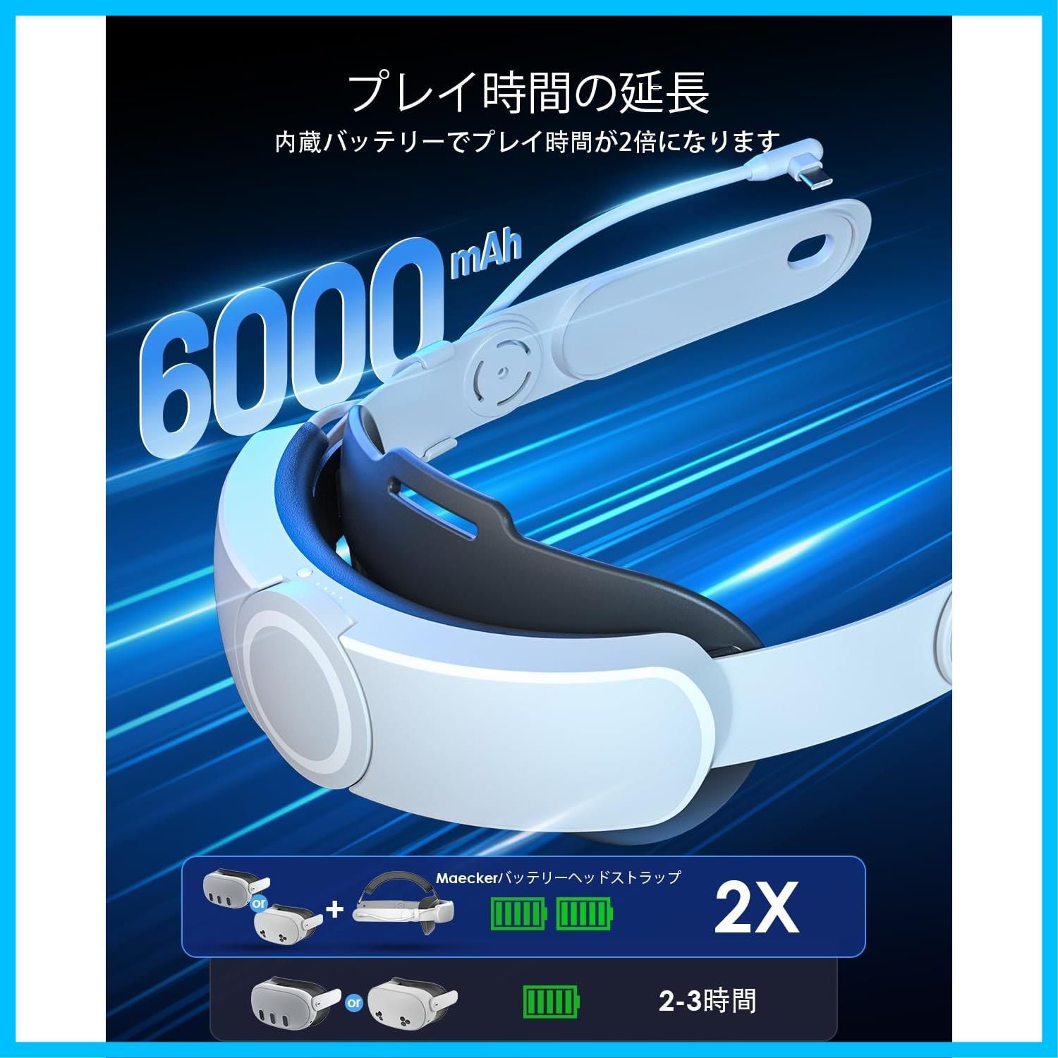 新着商品】バッテリーヘッドストラップ Quest 3S 用 K3 Quest 3 用