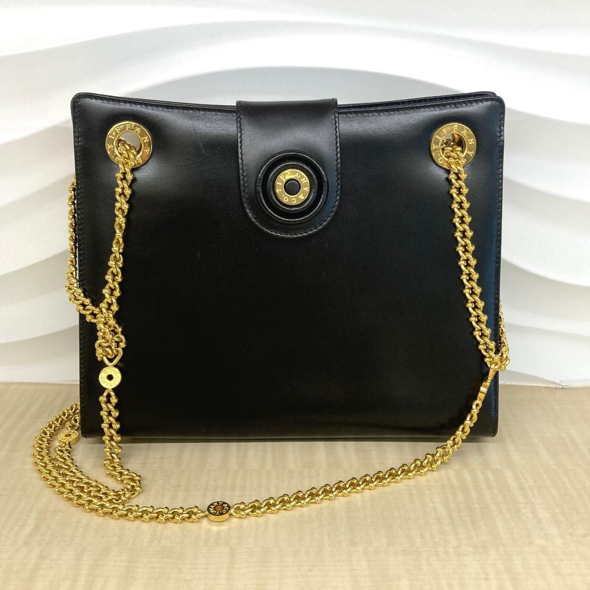 中古】 Tiffany&Co. （ティファニー） ｻｰｸﾙﾛｺﾞ ﾚｻﾞｰ ﾁｪｰﾝｼｮﾙﾀﾞｰ