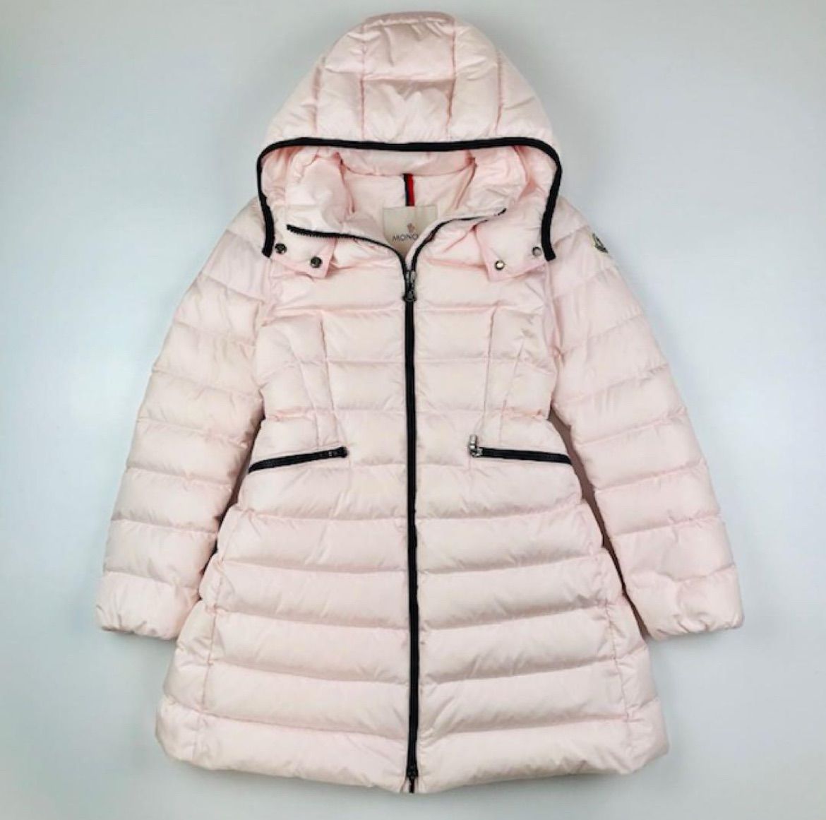 MONCLER モンクレール CHARPAL ガールズ ブランドアイコンワッペン フード付き ダブルジップ ダウンコート 2019〜2020年モデル 10A キッズダウンジャケット チルドレン カジュアル ジャケット 秋冬物 アウター ブランド