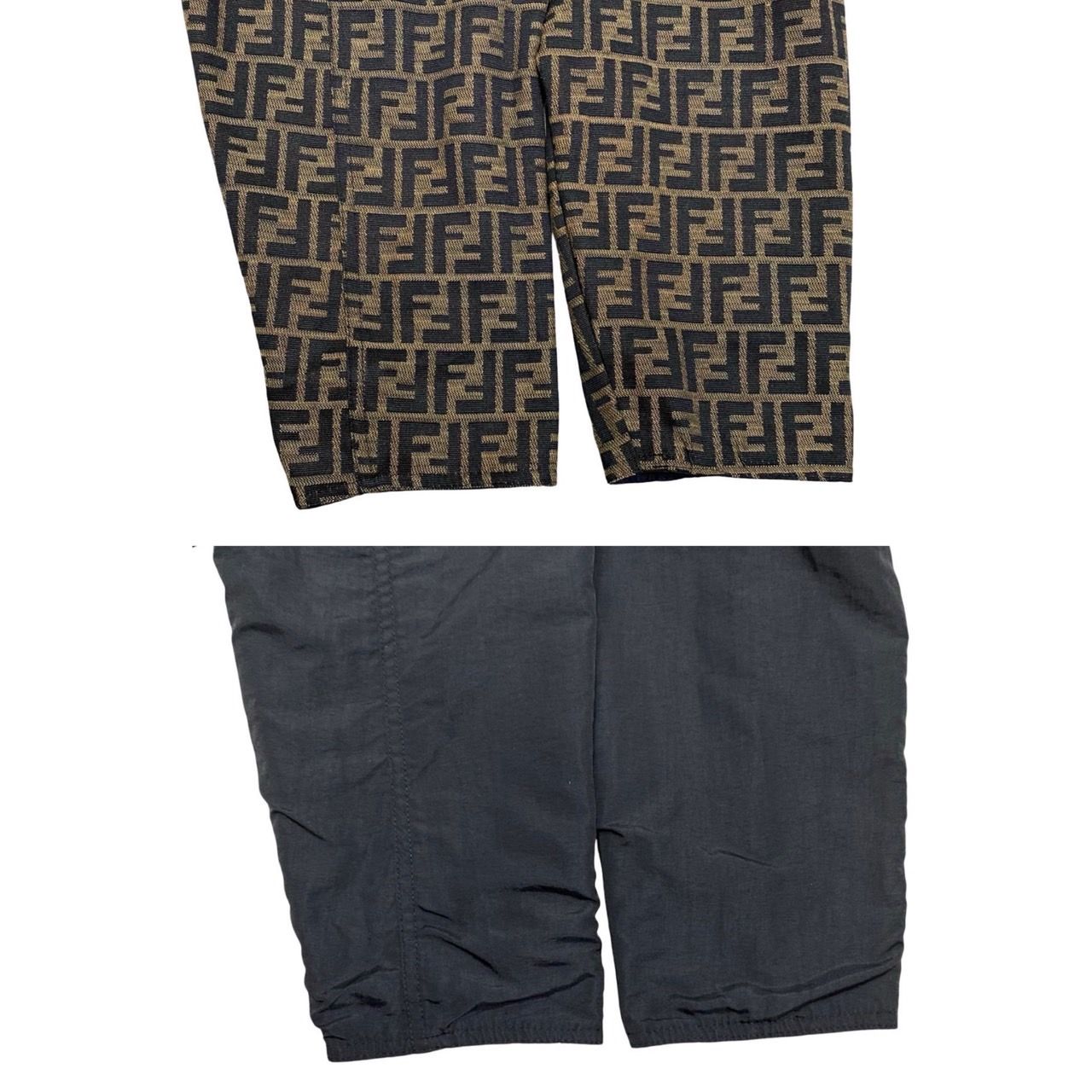 極 美品 FENDI フェンディ ズッカ FF 総柄 ポリエステル