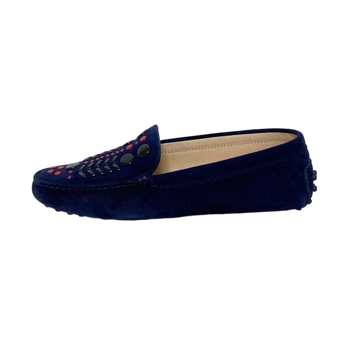 TOD S トッズ ドライビングシューズ 35 1|2 レディース - ダークネイビー×黒×レッド