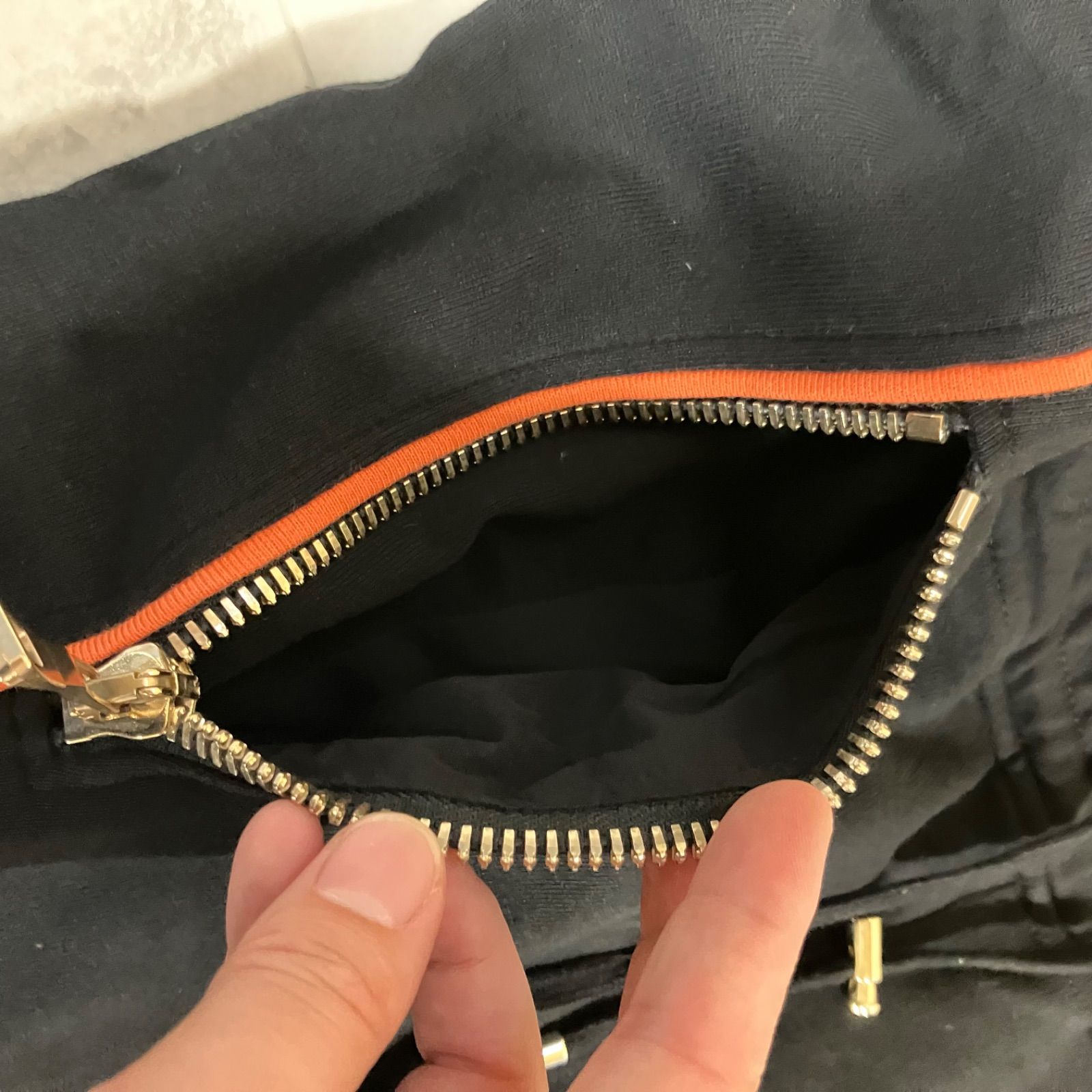r)BALMAIN HOMME ランウェイ バルマンオム 配色切替 バイカー 