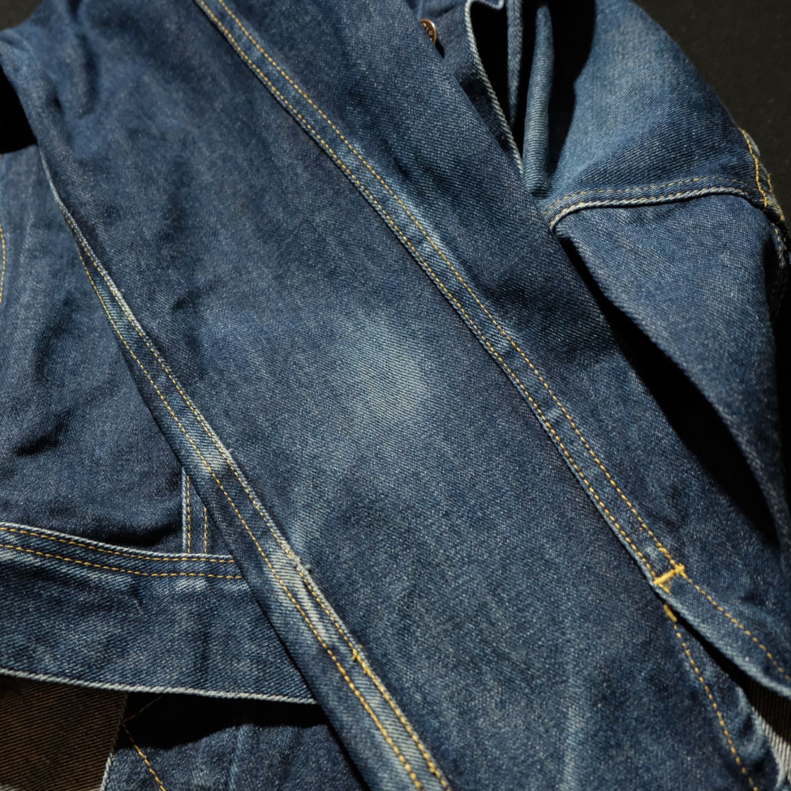 90 s Lee 101J EURO MODEL Sサイズ デニムジャケット 短丈 三角タグ Gジャン インディゴ トラッカージャケット 左綾 KANDAIZUMI_COM