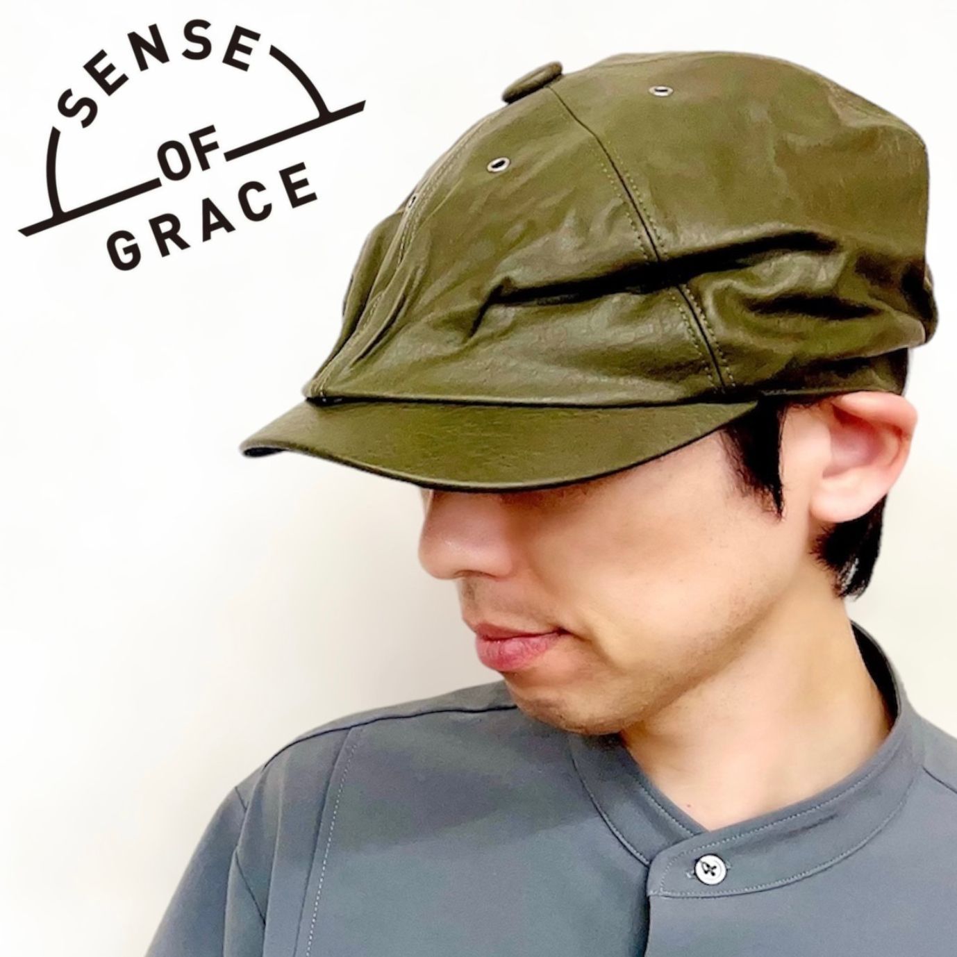 grace hats 麦わら素材キャスケット 帽子 普通サイズ サイズ調整 FL 
