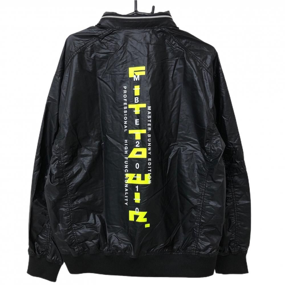 新品】マスターバニー ジャケットブルゾン 黒 後ビックプリント フード