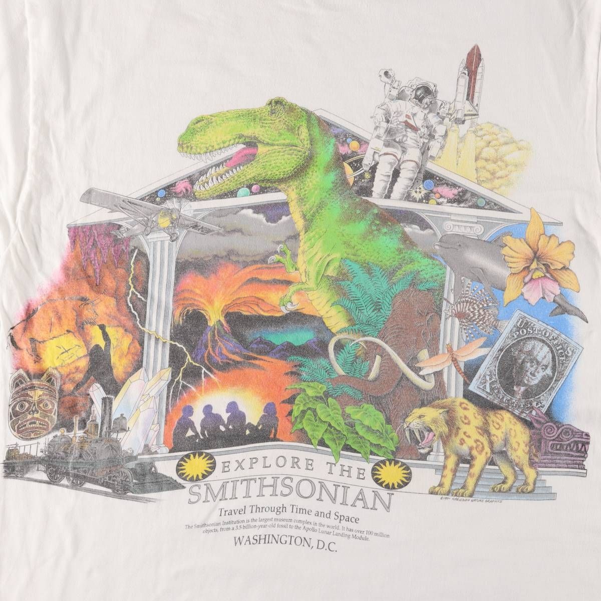 古着 90年代 ヘインズ Hanes EXPLORE THE SMITHSONIAN スミソニアン 