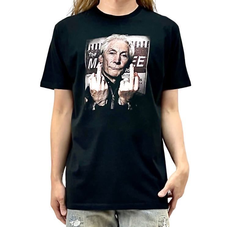 オリジナル Tシャツ チャーリーワッツ ローリングストーンズ ドラマー 