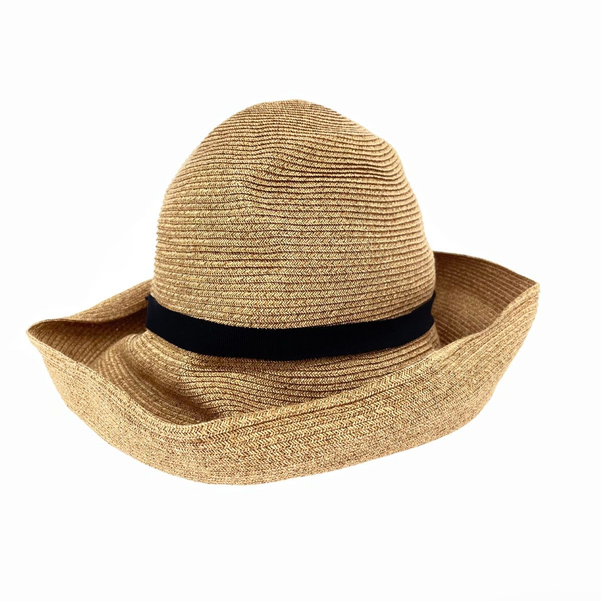 mature ha. BOXED HAT 麦わら帽子つば幅11cmペーパーハット mature ha
