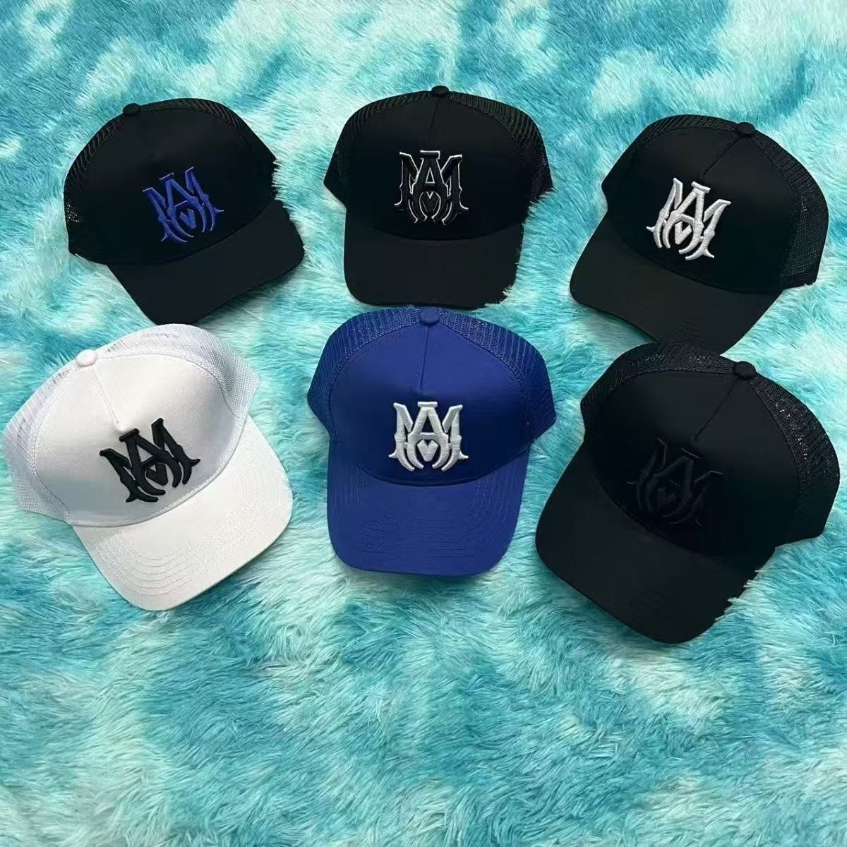 AMIRI ブラックキャップ メッシュバック AMIRI ブラックメッシュバックキャップ シンピンタグツキ AMIRI