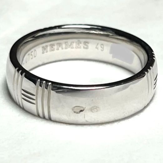 HERMES エルメス アリアンス ケリー リング 750WG #49 ブランド 
