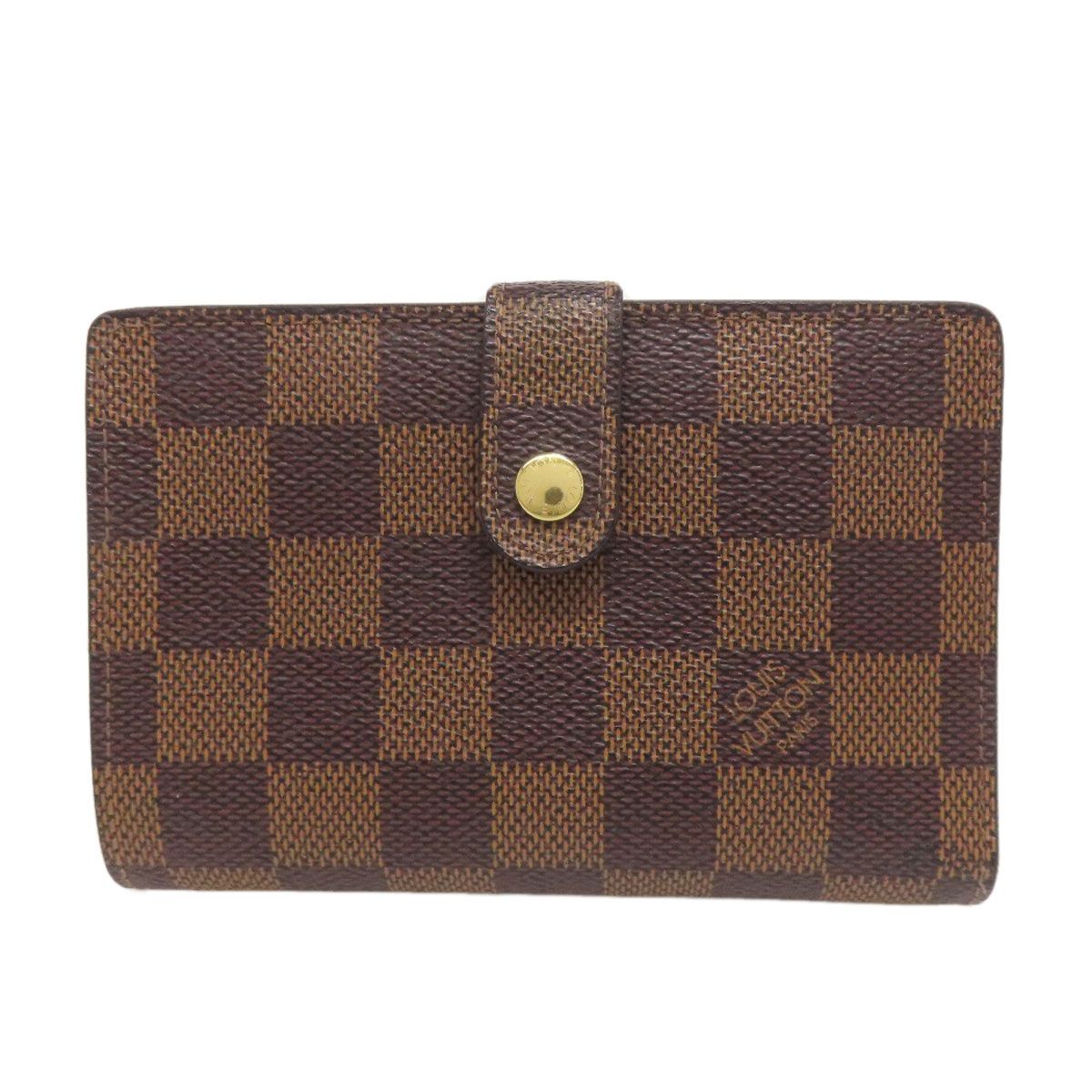 LOUIS VUITTON ルイヴィトン N61674 ポルトフォイユ ヴィエノワ 二つ折り財布 小銭入れあり ダミエキャンバス レディース