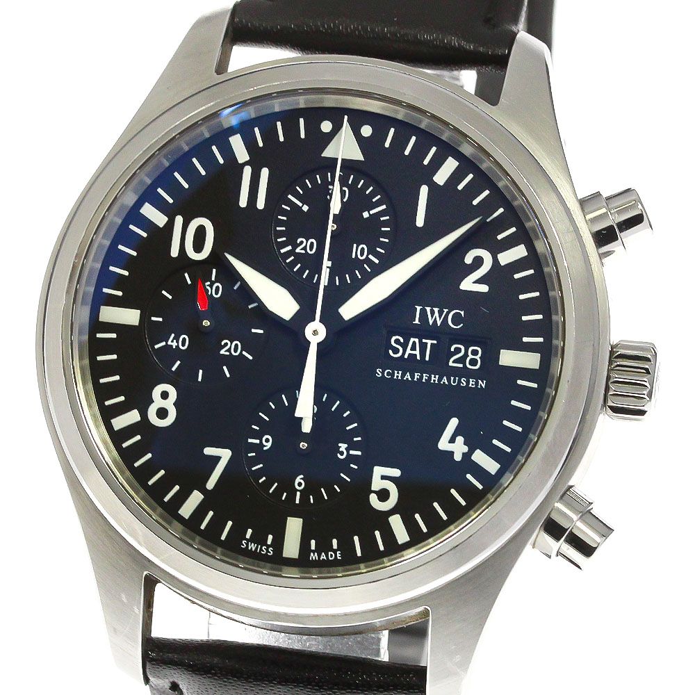 IWC IWC SCHAFFHAUSEN IW371701 パイロットウォッチ クロノグラフ デイデイト 自動巻き メンズ保証書付き_765054 -  メルカリ