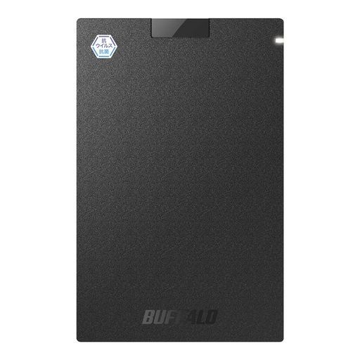 バッファローBUFFALO抗ウイルス 抗菌ポータブルSSDUSB3.2 Gen1 TypeASSD-PGVB1.0U3B|N1.0TB