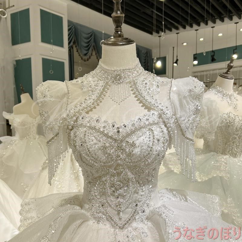 ドレスアレンジ ウェディングボレロ ウエディングボレロ ビーズ 二の腕カバー 花嫁 結婚式 二次会 披露宴 お色直し 前撮り オフホワイト