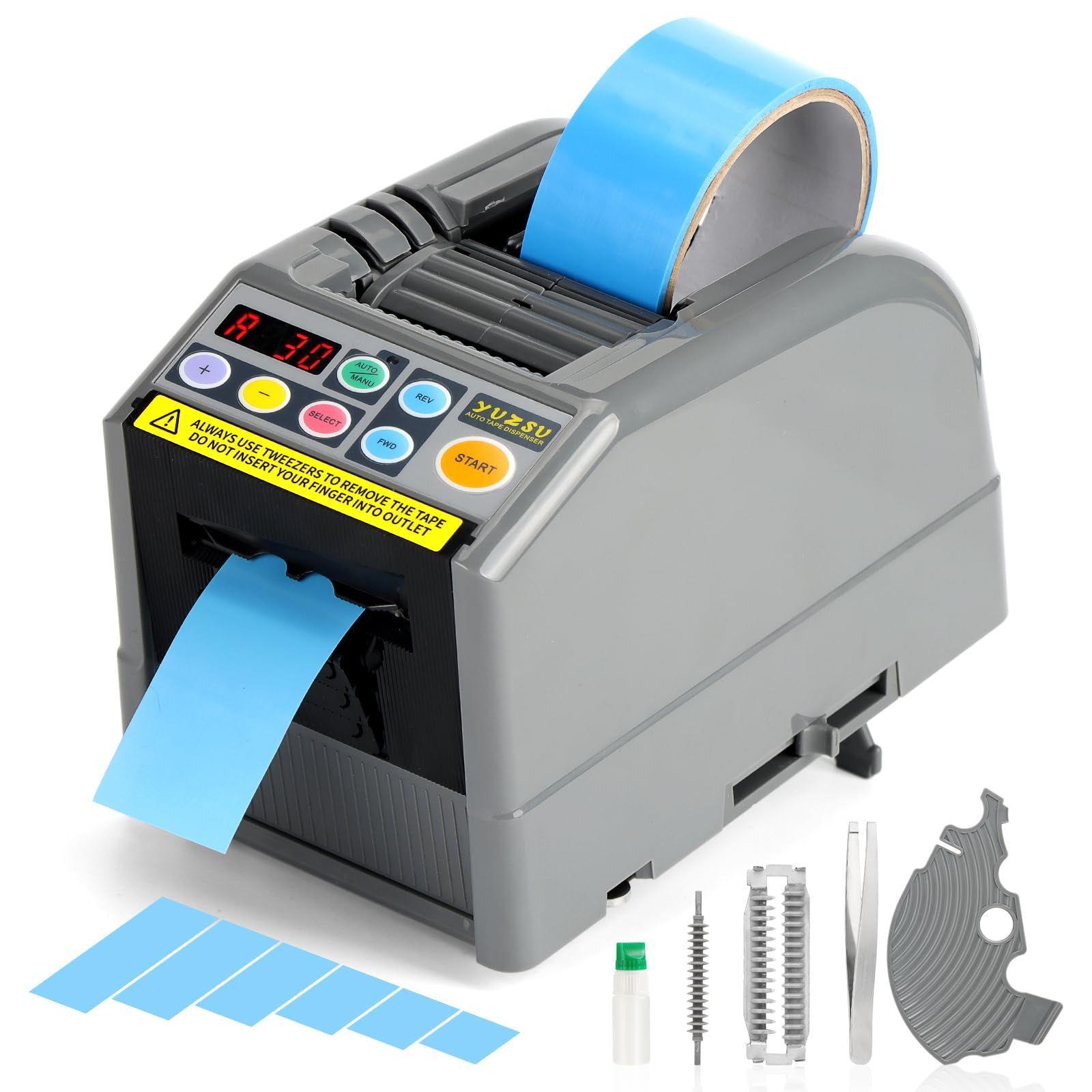 数量 YUZSU 電動テープカッター 電動 オート テープカッター 自動カルーセル テープ幅6-60mm 長さ5-999mm 透明テープ|両面テープ 手動＆自動粘着カッター ビジネス＆ホームに最適