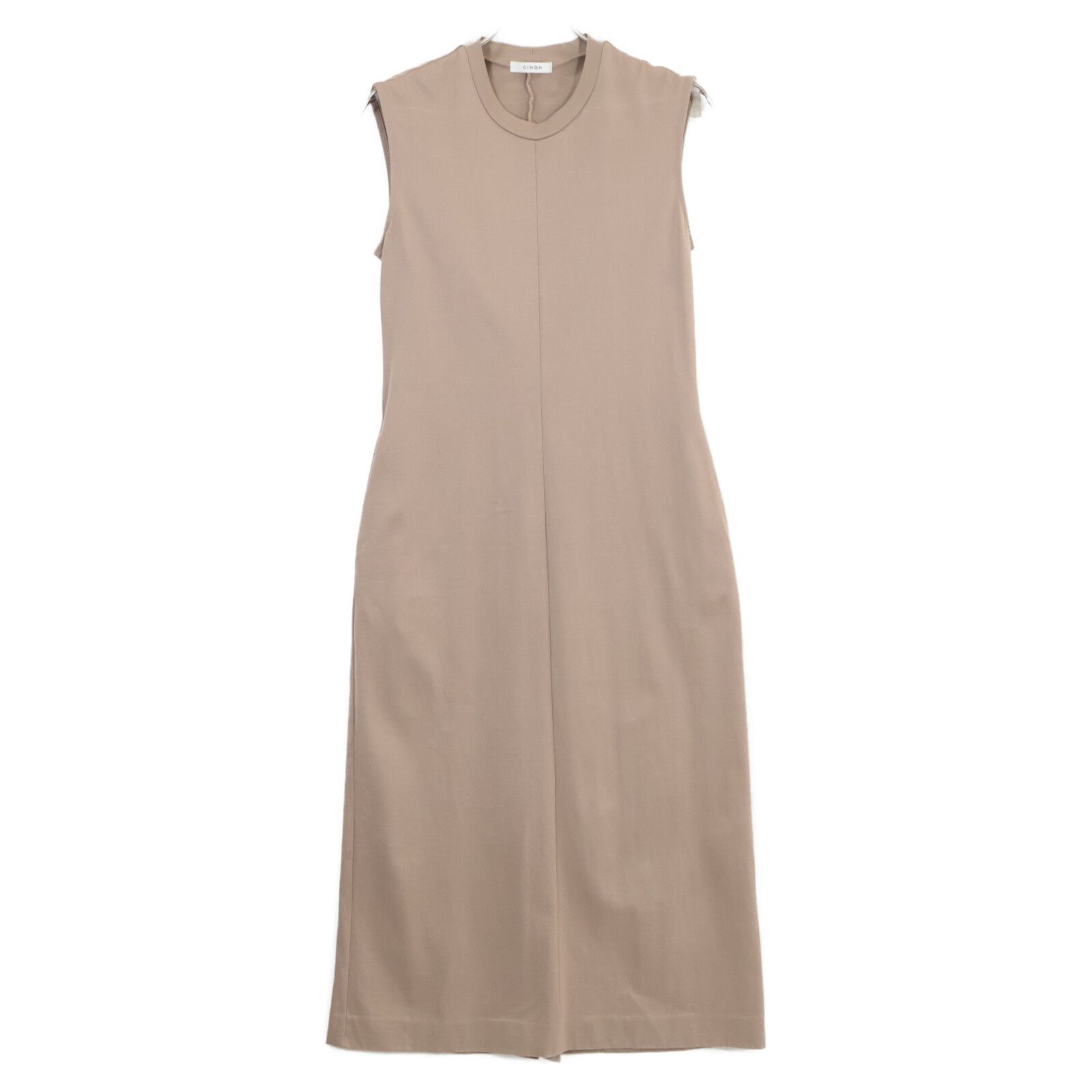 CINOH チノ ﾍﾞｰｼﾞｭ ｺｯﾄﾝ ﾉｰｽﾘｰﾌﾞｼﾞｬｰｼﾞｰﾄﾞﾚｽ 38