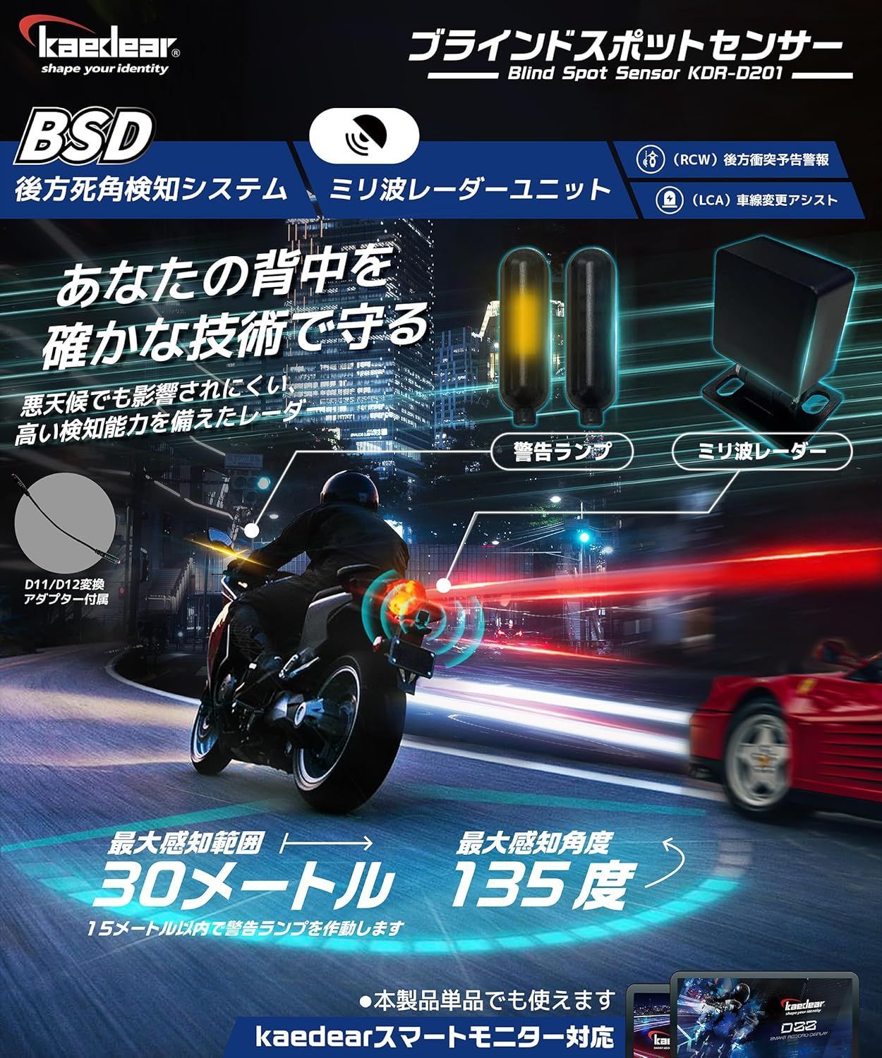 変換アダプター付属 KDR-D201
