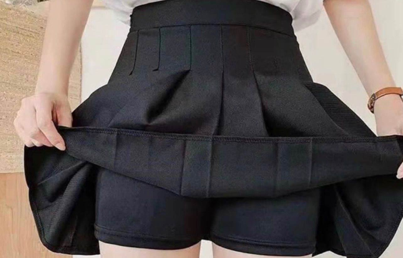予約販売品 ブラック 黒 M プリーツスカート オルチャン 韓国風 制服 フレアスカート