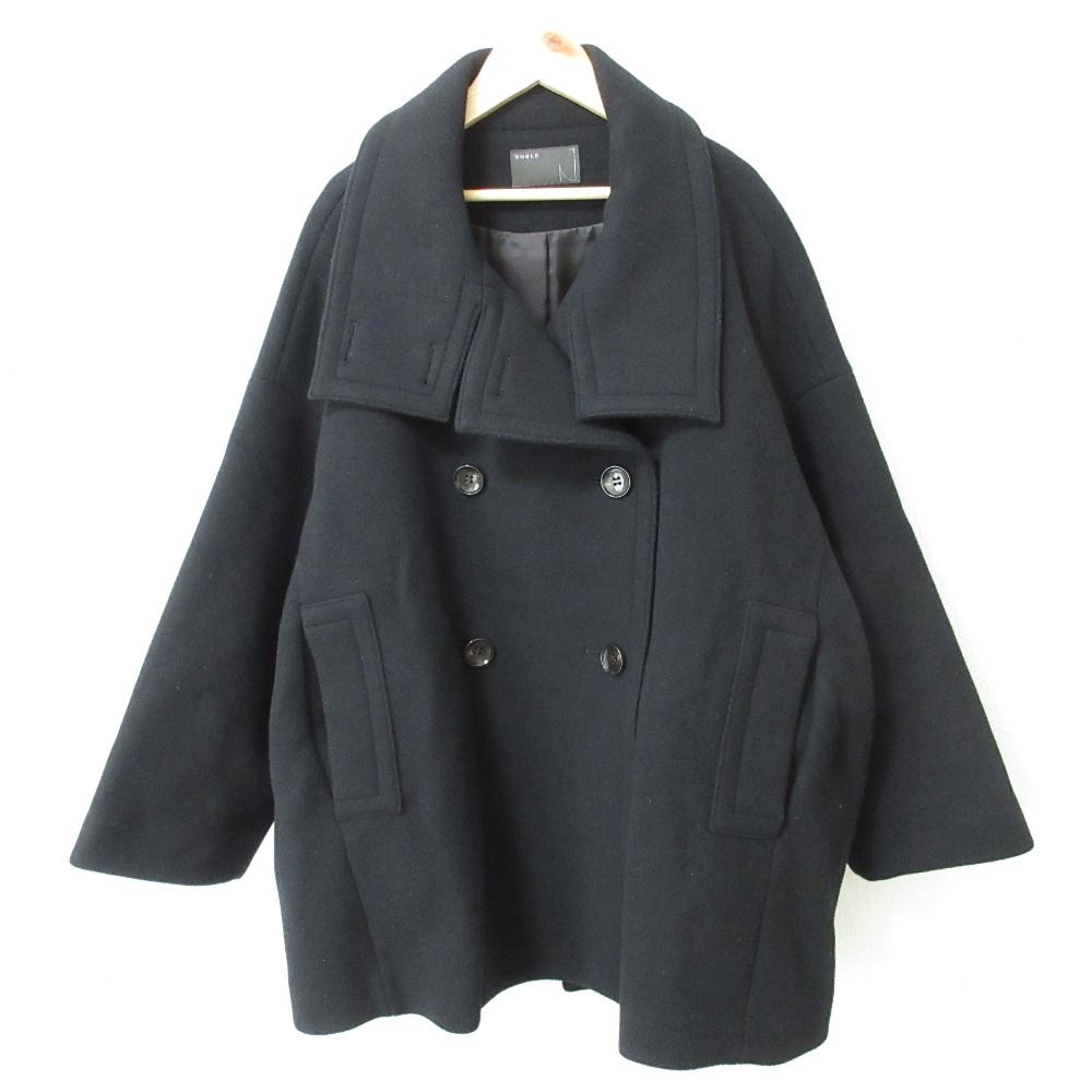 noble メルトンコート 美品 22AW NOBLE ノーブル メルトンスタンドカラーオーバー
