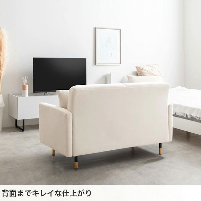 ベロア調ラブソファ（クッション付）モダン クラシック ２人掛けソファ（776） ベロア調ラブソファ（クッション付）モダン クラシック 2人掛けソファ