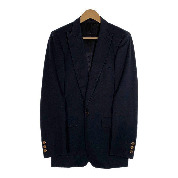 バーバリー　ジャケット　金ボタン　ネイビー BURBERRY バーバリー コットン 1B テーラードジャケット 金