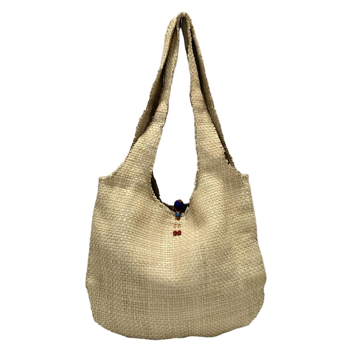 アンリクイール黒 レザー 編み込みハンドル ハンドバッグ アンリクイール黒 レザー 編み込みハンドル ハンドバッグ