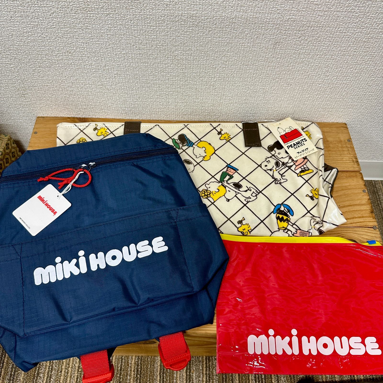 新品・ミキハウス、バック二個セット。 ささげ