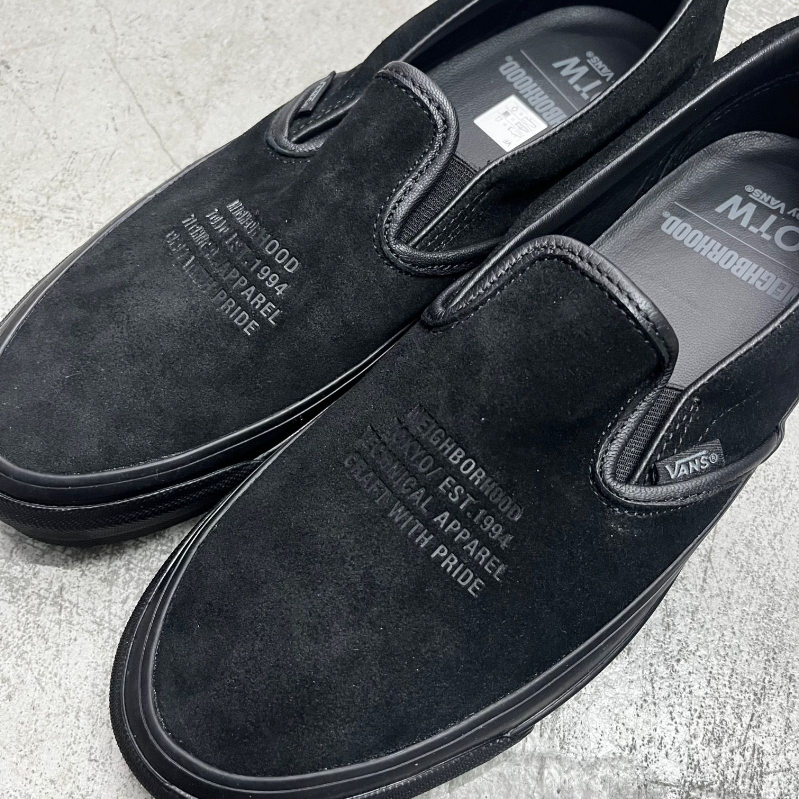 新品　NEIGHBORHOOD VANS OTW ブラック スリッポン黒28.0 新品 NEIGHBORHOOD VANS OTW ブラック スリッポン黒28.0 新品