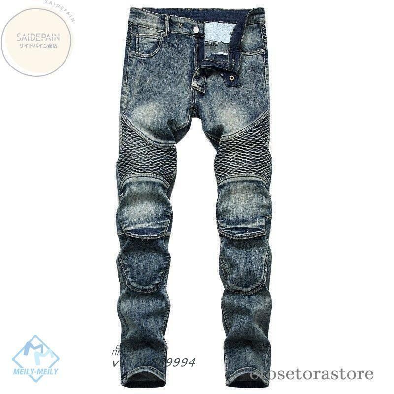 バイクパンツ デニムパンツ バイク レーシング オートバイパンツ バイクウェア ライダーパンツ 通勤 通学 男性 耐磨 メンズ カジュアル 復古風 バイク用品  vii2h889994