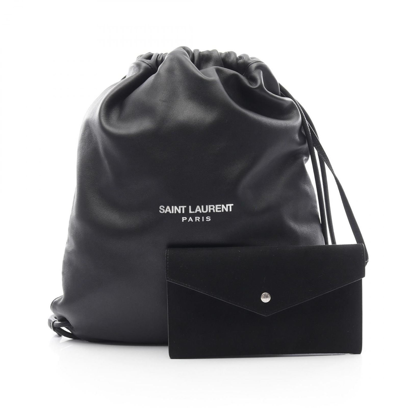 サンローランパリ SAINT LAURENT PARIS リュックサック バックパック テディ 5539190YP0E ブラック レザー テディ バックパック レディース Used A