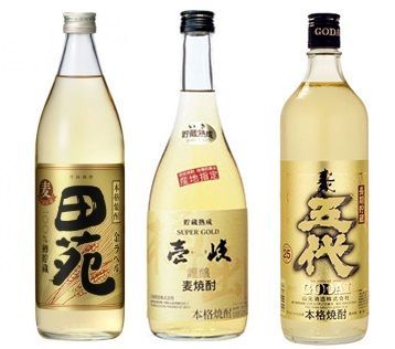 送料無料 長期貯蔵 麦焼酎ギフト 25&deg;田苑金ラベル 900ml 22&deg;壱岐スーパーゴールド 720ml 25&deg;五代 長期貯蔵 900ml 3本飲み比べセット
